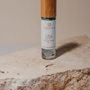 Bella Oils Stiff and Sore natural essential oil roller for tired muscles and everyday muscle comfort
