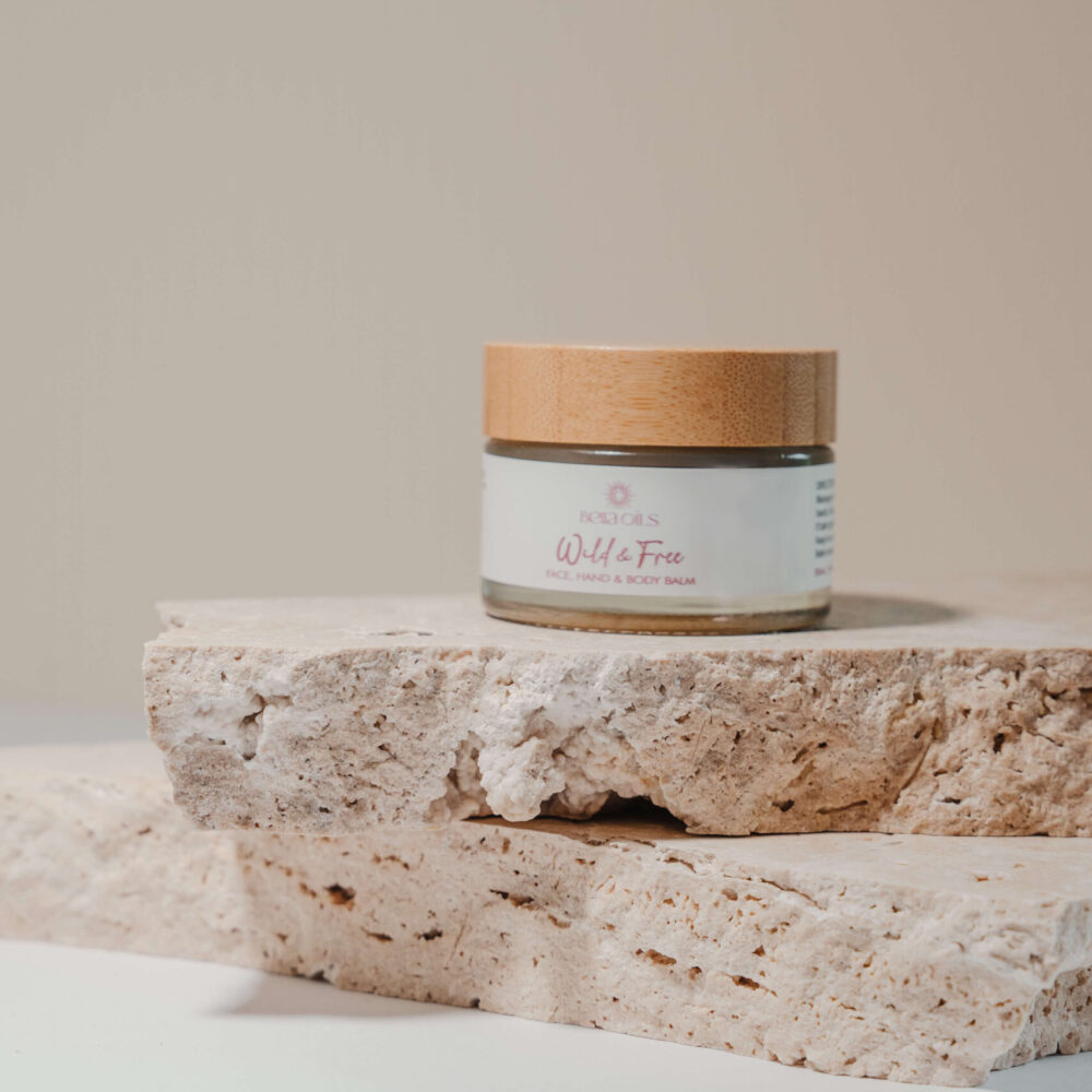 Bella Oils Wild & Free vegan hand, body and face balm handmade in Australia with nourishing botanical ingredients.