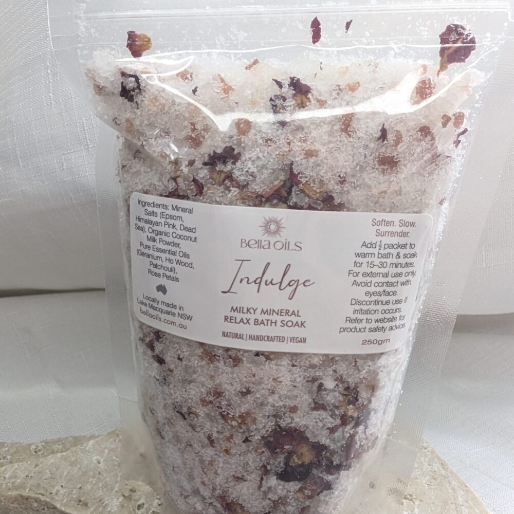 Indulge coconut milk bath soak Australia for silky soft hydrated glowing skin